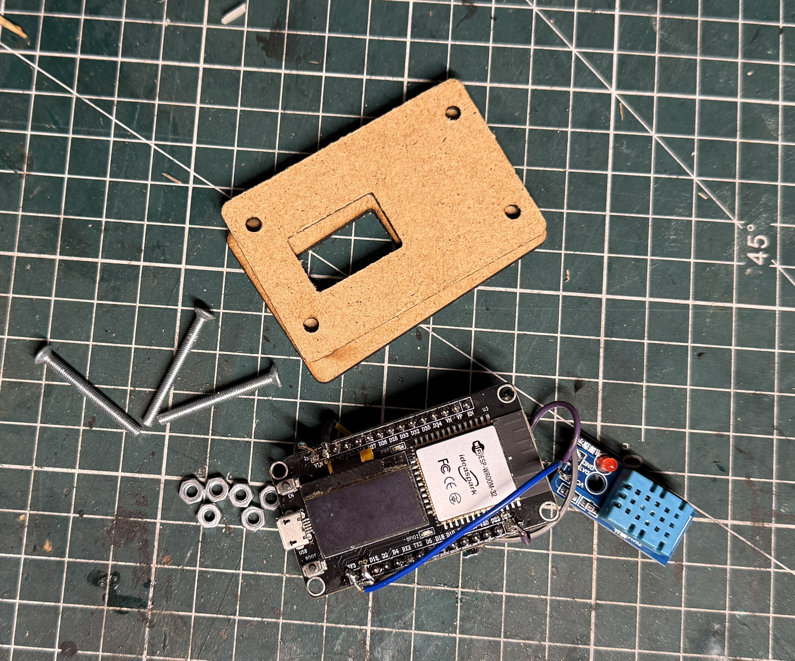 Composants ESP32 + capteur + écran OLED